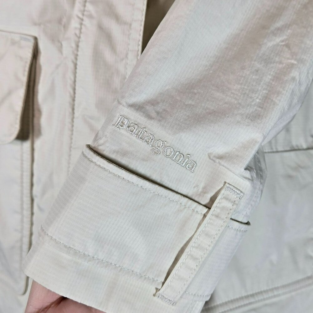 Patagonia Torrentshell Trench Coat Rain Jacket Style 27196 Womens XL Ivory White - Picture 9 of 16